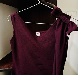 Burgundy Midi Dress
