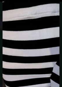 Striped Asymmetric Skirt