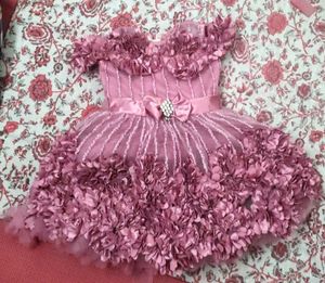 Cute Pink Flower Girl Dress