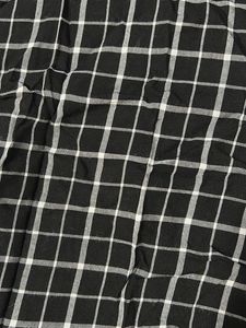 Black &amp; White Plaid Button-Down Shirt