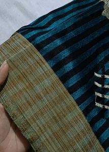 Striped Green Saree