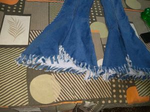 2 Tops And Peplum  Jeans Combo