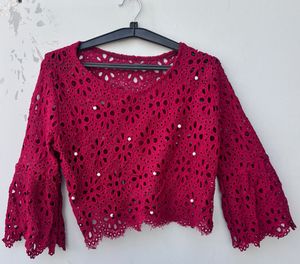 Red Lace Top