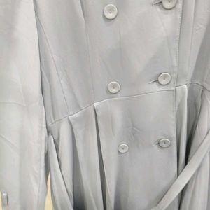 Gray belted dress
