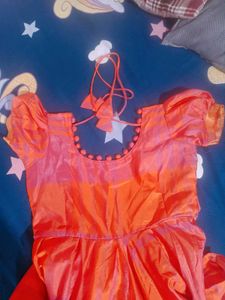 Flowing Coral Gown