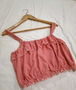 Gingham Print Cute Top
