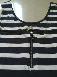 Black And White Stripes Bodycon Dress