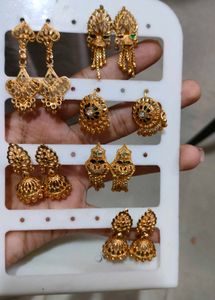 Gold-Plated Earrings Set