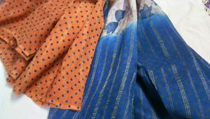 Crepe Silk(on Georgette) Saree
