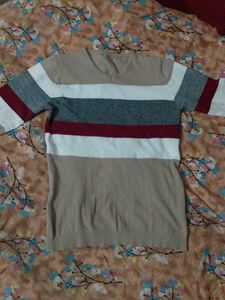 Striped Knit T-Shirt