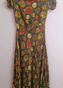 XL Leaf Print Dress