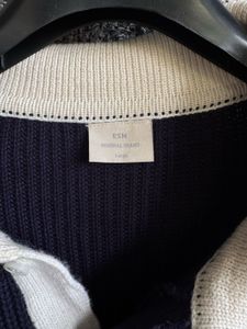 Navy Knit Polo Sweater