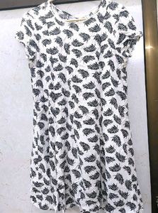 Leaf Print Casual Dress