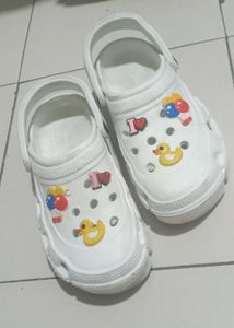 Basic White Crocs