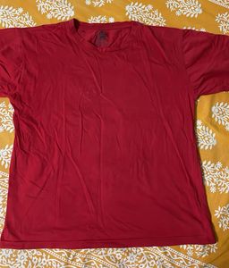 Unisex Red T-Shirt Oversized