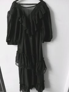 Midi Black Sheer Dress