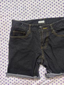 Black Denim Shorts