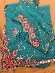 🎀💎Women Wedding Wear Rose Styled Saree💎🎀