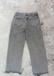 Distressed Grey Wash Jeans - Cropped &amp; Trendy!