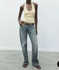 ✨ Zara butter yellow Halter Top 🧈