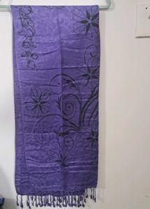 Purple Printed Scarf
