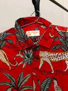 Red Animal Print Shirt