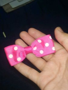 Red Satin Hair Bow