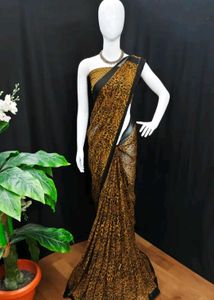 Animal Print Saree