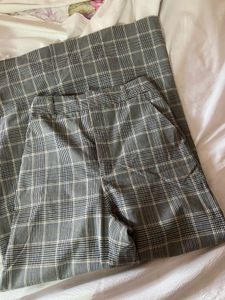 GU Checkered Wide Leg Pants
