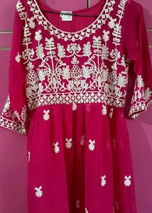 Pink Embroidered Dress