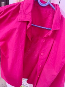 Hot Pink Button-Up Shirt
