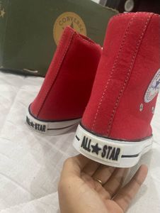 Red High-Top Converse Replica