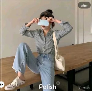 New With Tag Korean Stripped Shirt Flair
