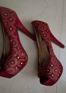 Red Platform High Heels