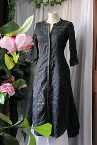 Luxury Brand AMPM Black Embroidered Kurti