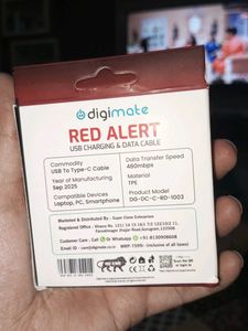Digimate Red Alert USB-C Cable
