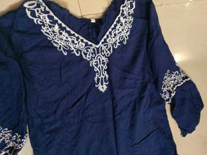 Chikankari Model Short Kurti For Women