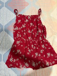 Red Floral Top