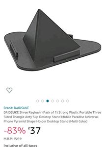 Tabletop Mobile Stand for Table, Table Mobile Stand, Mobile Holder for Table, Stand for Mobile and Tablet (pyramid)