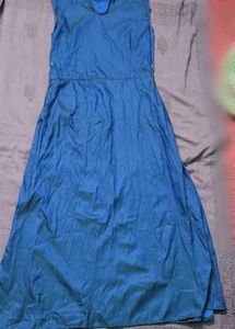 Blue Sleeveless Maxi Dress