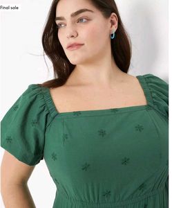 Green Shifli Dress for Plus Size