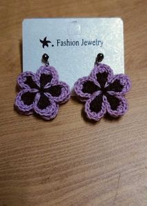 Crochet Earrings (Flower Pattern)