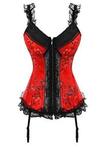 Red &amp; Black Corset Top 46-48 Inches