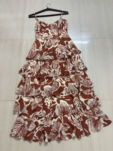 Floral layered maxi dress