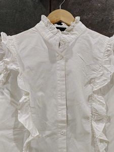 Ruffled White Shirt