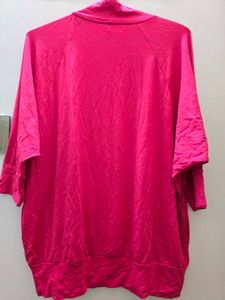 Pink Mock Neck Top