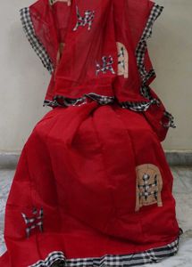 Red Printed Dupatta