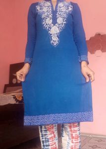 Wollen Winter Kurta Preety Royal Blue 💙 Colour