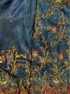 Heavy work net saree
