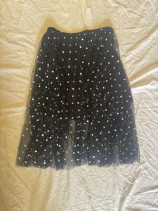 Mesh Polka Dot Skirt